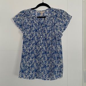 Rebecca Taylor 100% silk floral blouse